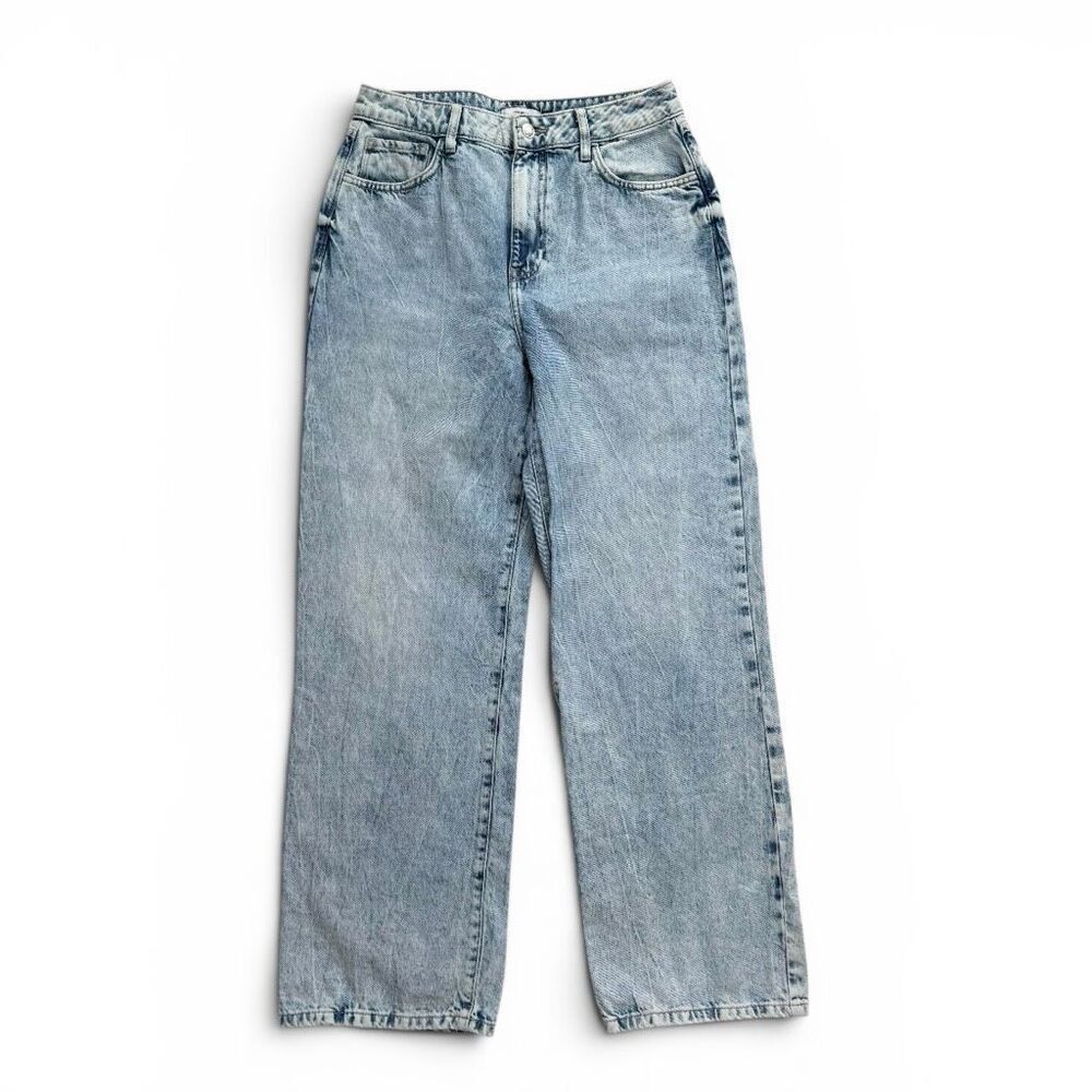 Forever 21 Acid Wash High Waist Wide Leg Jeans Sz 29 - Picture 10 of 10